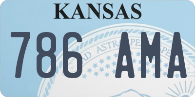 KS license plate 786AMA