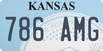KS license plate 786AMG