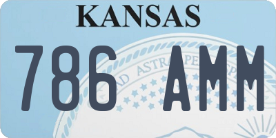 KS license plate 786AMM