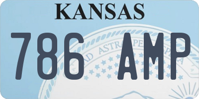KS license plate 786AMP