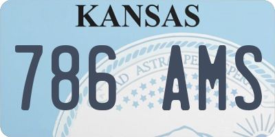 KS license plate 786AMS
