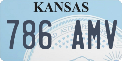 KS license plate 786AMV