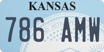 KS license plate 786AMW