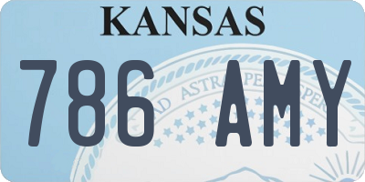 KS license plate 786AMY