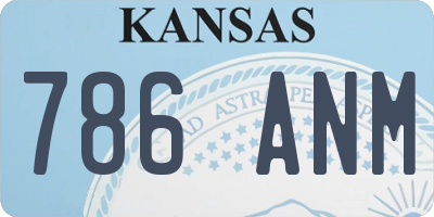 KS license plate 786ANM