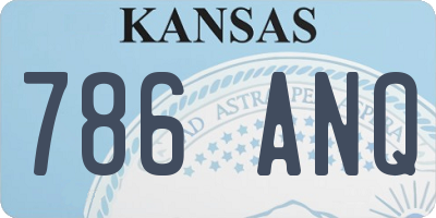 KS license plate 786ANQ