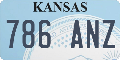 KS license plate 786ANZ