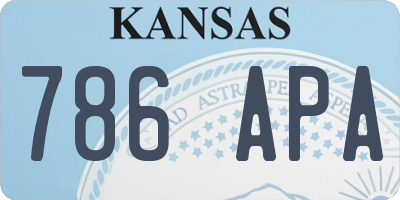 KS license plate 786APA