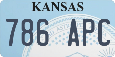KS license plate 786APC