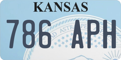 KS license plate 786APH