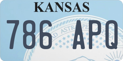 KS license plate 786APQ
