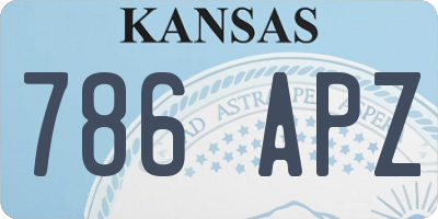 KS license plate 786APZ