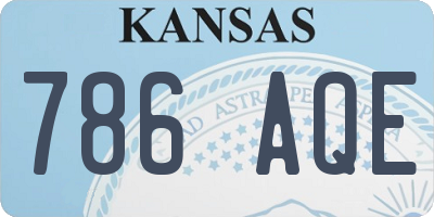 KS license plate 786AQE