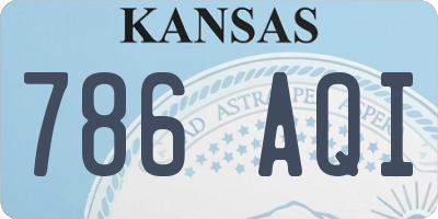 KS license plate 786AQI