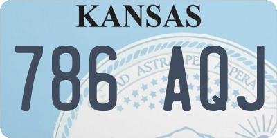 KS license plate 786AQJ