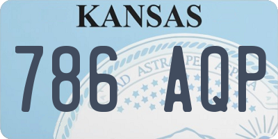 KS license plate 786AQP