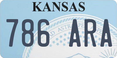 KS license plate 786ARA