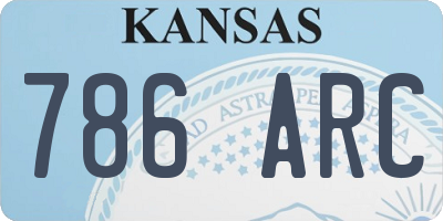 KS license plate 786ARC