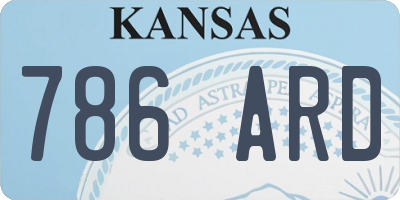 KS license plate 786ARD