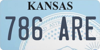 KS license plate 786ARE