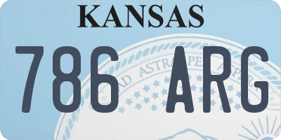 KS license plate 786ARG