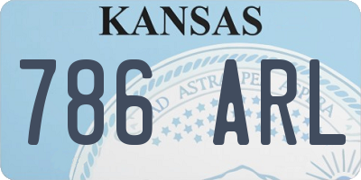 KS license plate 786ARL