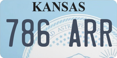 KS license plate 786ARR