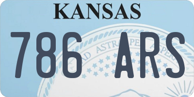 KS license plate 786ARS