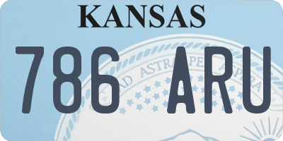 KS license plate 786ARU