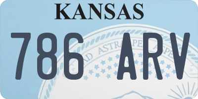 KS license plate 786ARV