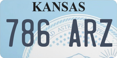 KS license plate 786ARZ