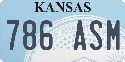 KS license plate 786ASM