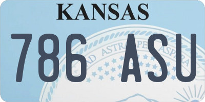 KS license plate 786ASU