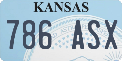KS license plate 786ASX