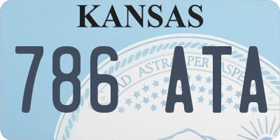 KS license plate 786ATA