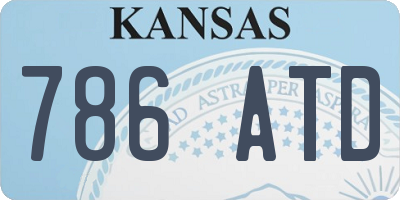 KS license plate 786ATD