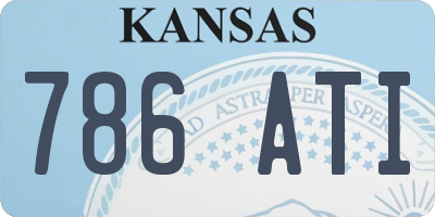 KS license plate 786ATI