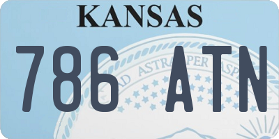 KS license plate 786ATN