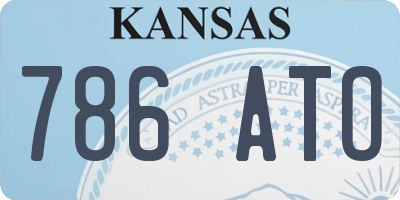 KS license plate 786ATO