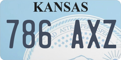 KS license plate 786AXZ