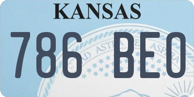 KS license plate 786BEO