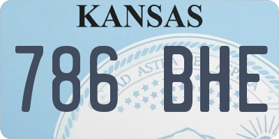 KS license plate 786BHE