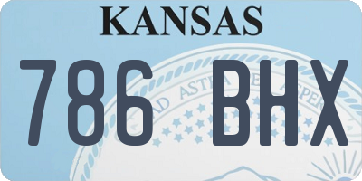 KS license plate 786BHX