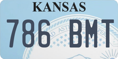 KS license plate 786BMT