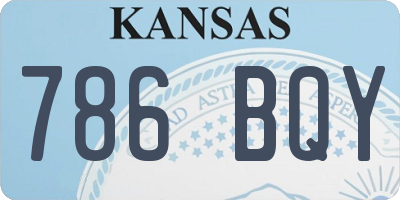 KS license plate 786BQY