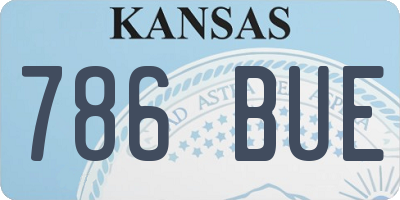 KS license plate 786BUE