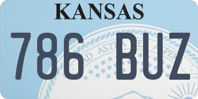 KS license plate 786BUZ