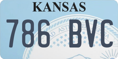 KS license plate 786BVC
