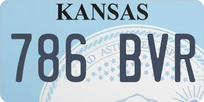 KS license plate 786BVR