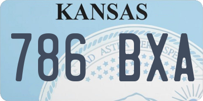 KS license plate 786BXA